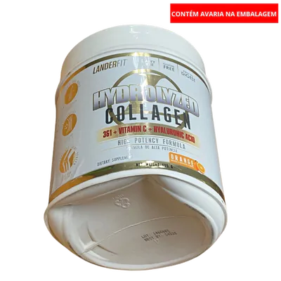 Hydrolyzed Collagen 3&1 Vitamina C Acido Hialuronico - Sabor Naranja Frasco de 405 g - Landerfit  (Pequena Avaria)