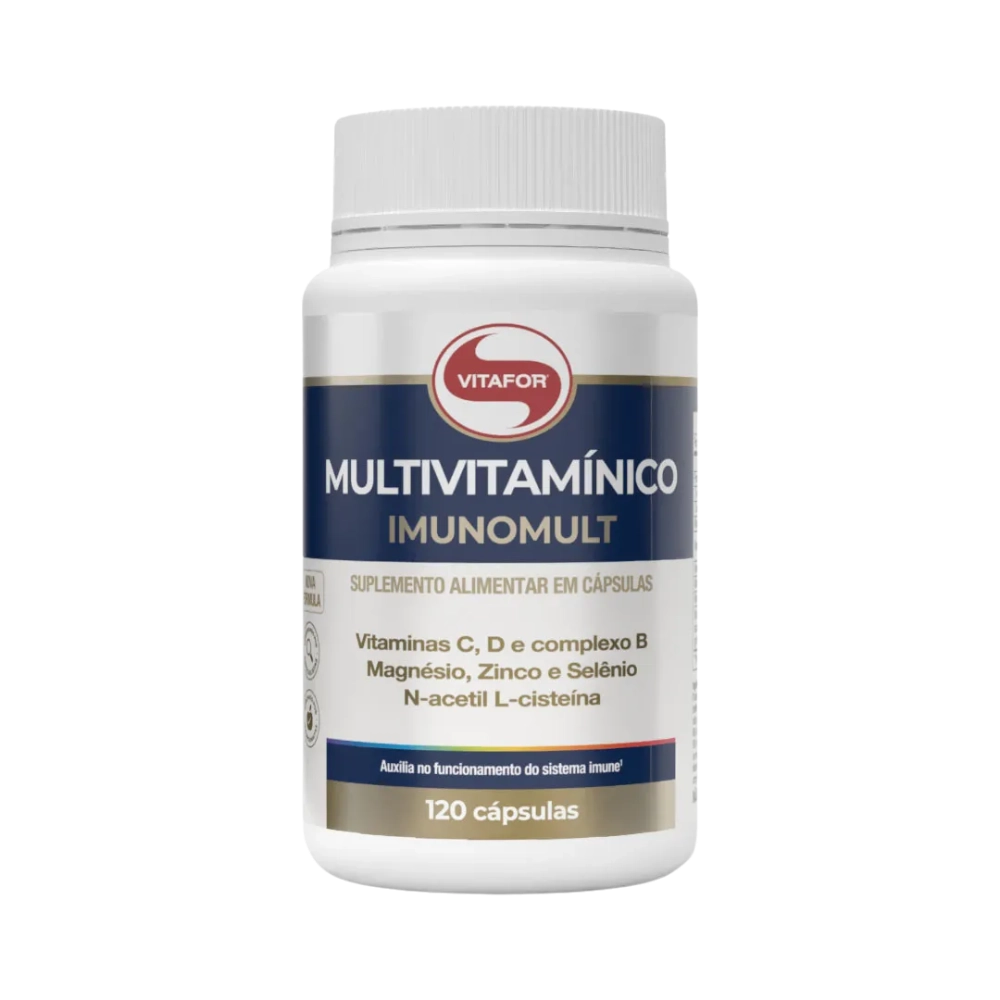 Imunomult Multivitamínico - 120 Cápsulas, 1000mg - Vitafor