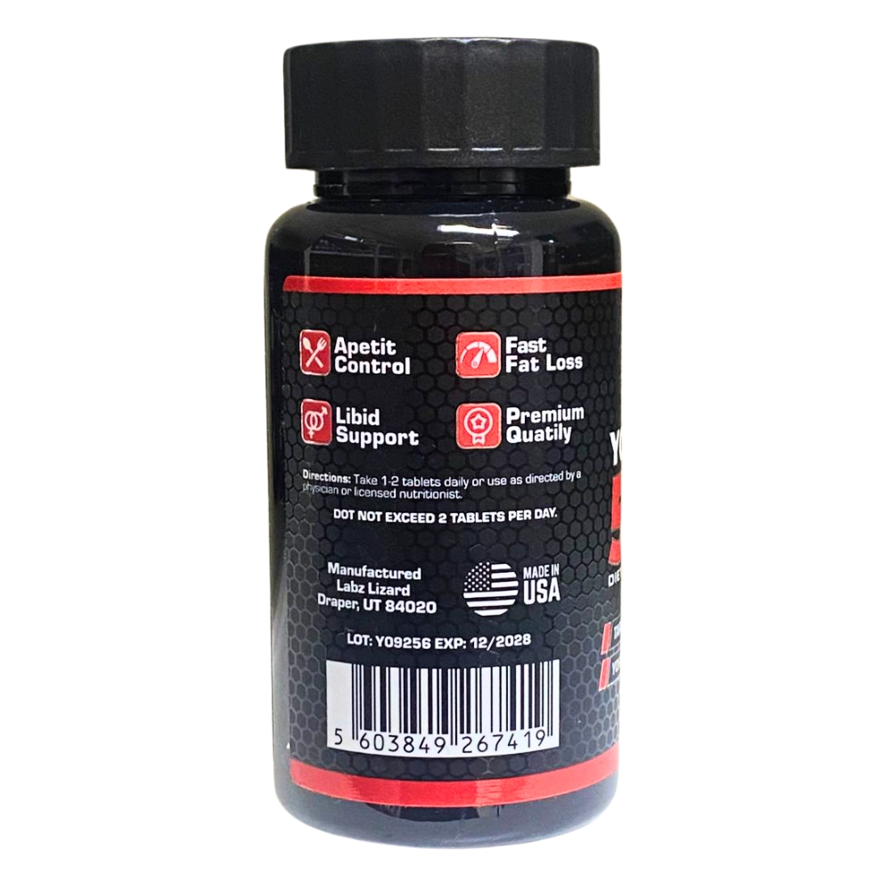 Ioimbina HCL 5mg, 90 Cápsulas, Lizard