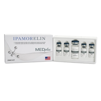 Kit Ipamorelin 5mg x 4 ampolas de 20mg + 10ml de água Bacteriostática, MEDplus