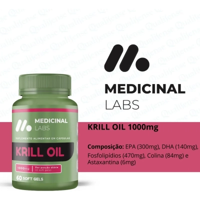 Krill Oil, 1000mg, 60 Cápsulas, Medicinal Labs