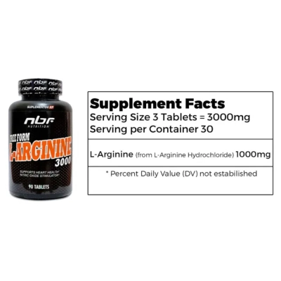 L Arginine 3000, 90 Comprimidos - Nbf Nutrition