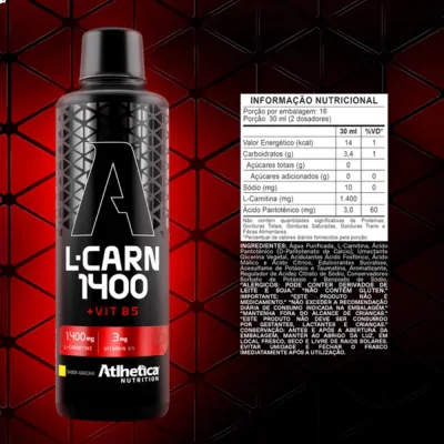 L-Carnitine 1400 Sabores, 480ml - Atlhetica Nutrion