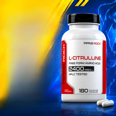 L-Citrulina 2400mg, 180 Cápsulas, PipingRock