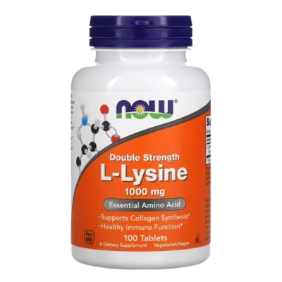 L-Lisina de Dupla Força, 1.000 mg, Comprimidos, Now