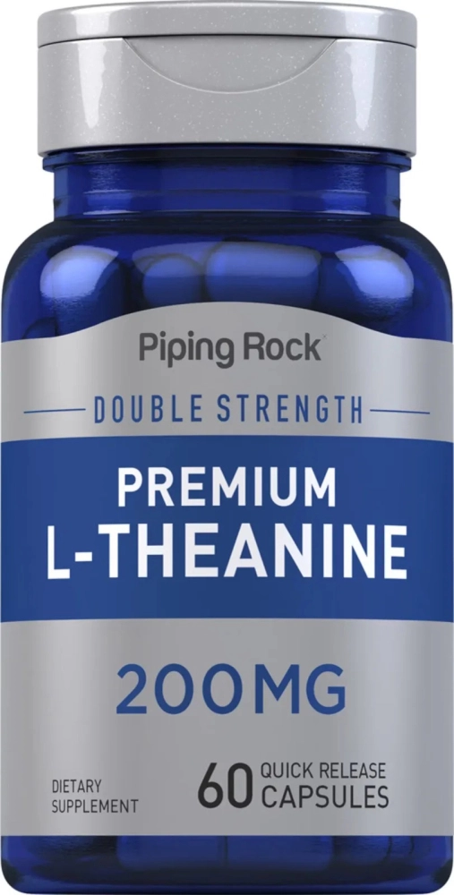 L-Teanina 200mg Premium, 60 Cápsulas, PipingRock