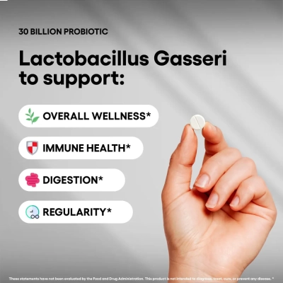 Lactobacillus Gasseri 30 Billion, Equilíbrio Intestinal e Bem-Estar, 240 Comprimidos, Natural Foundation Supplements