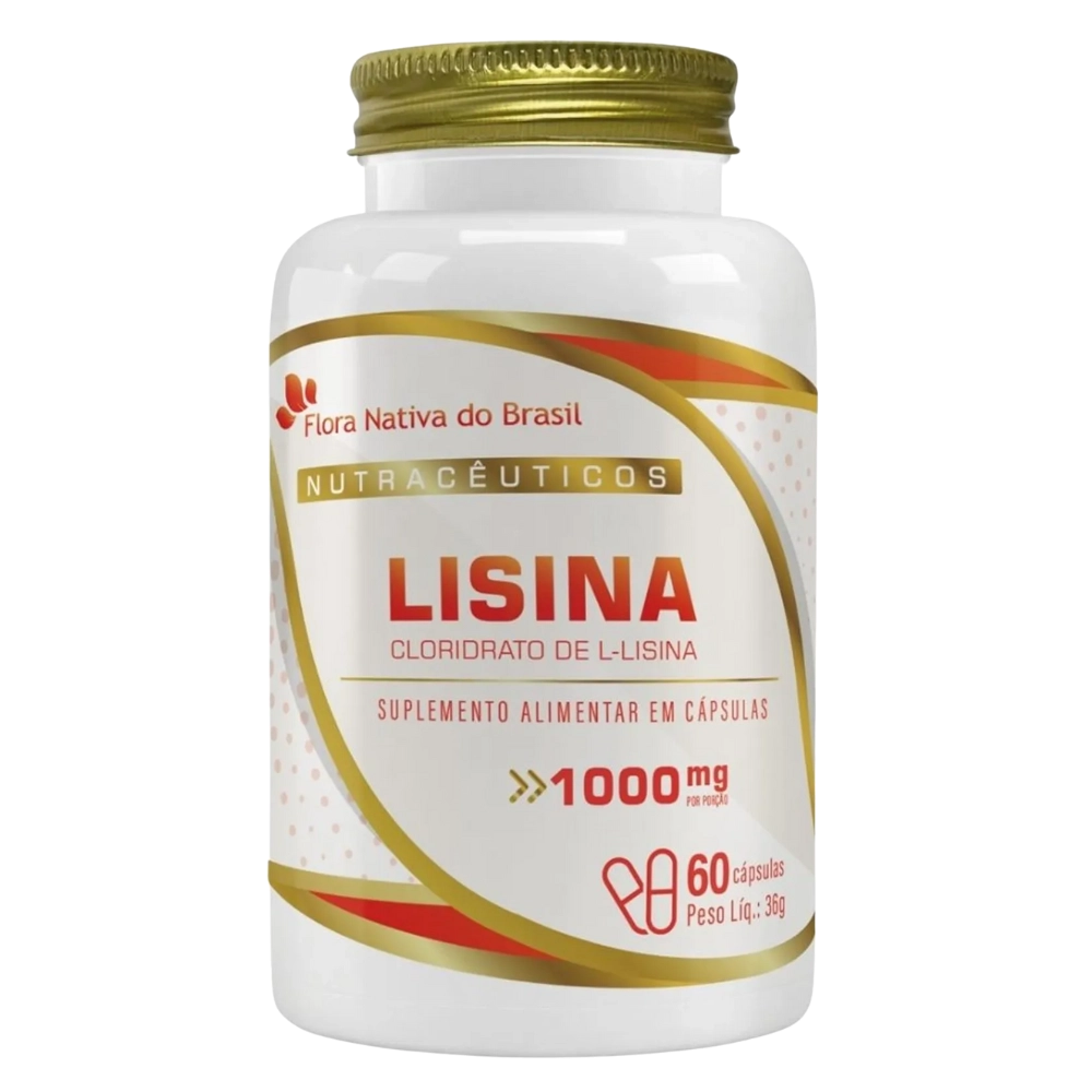 Lisina 1000mg 60 cápsulas - Flora Nativa do Brasil