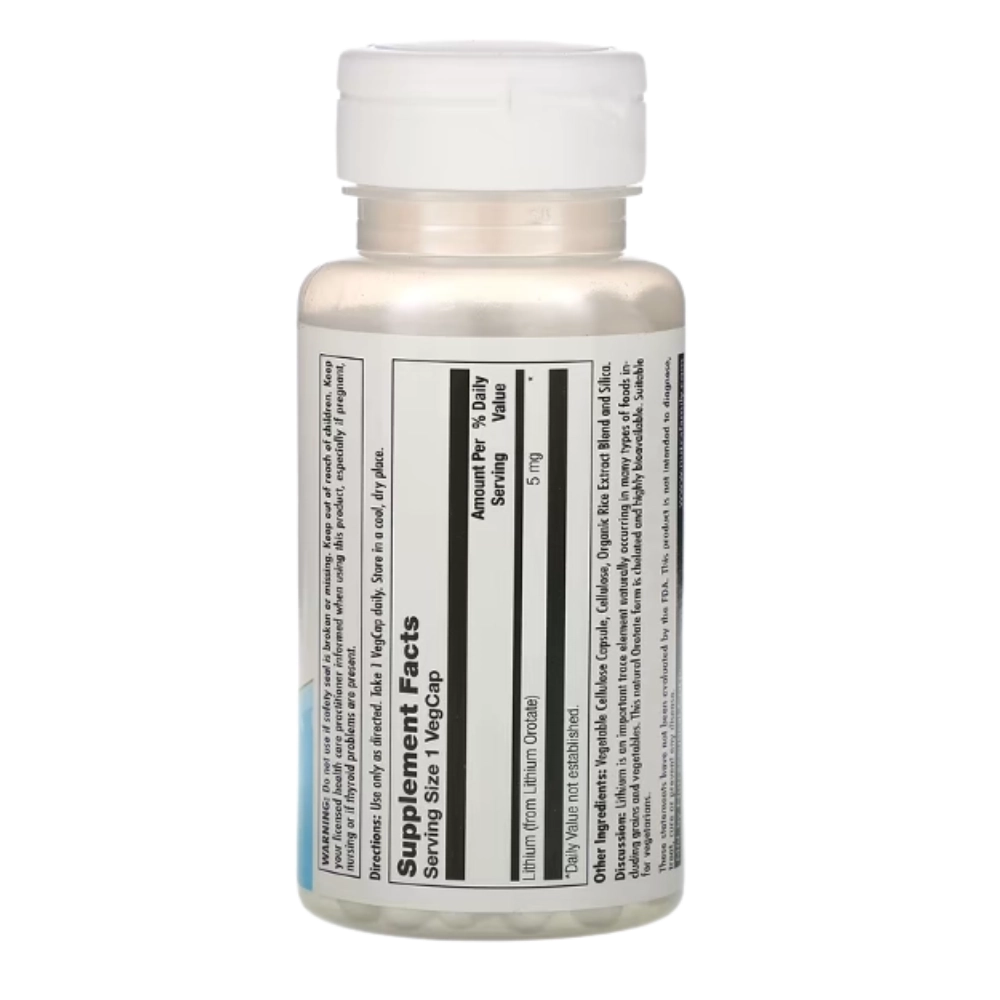 Lithium Orotate, 5mg, 120 Cápsulas, Kal