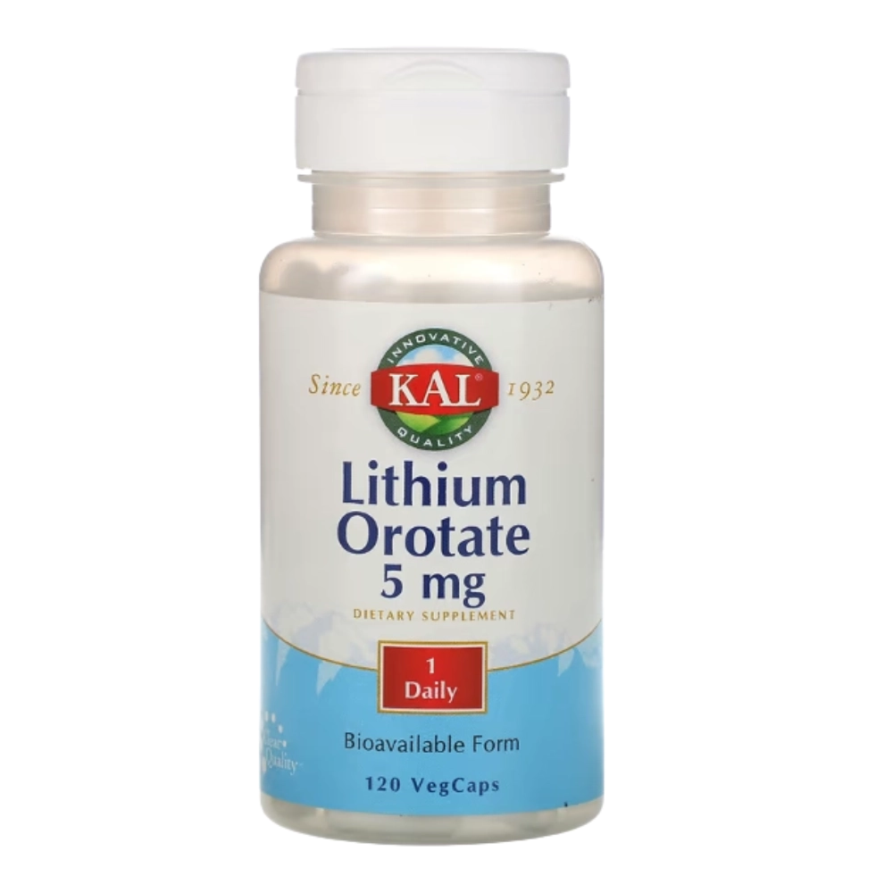 Lithium Orotate, 5mg, 120 Cápsulas, Kal