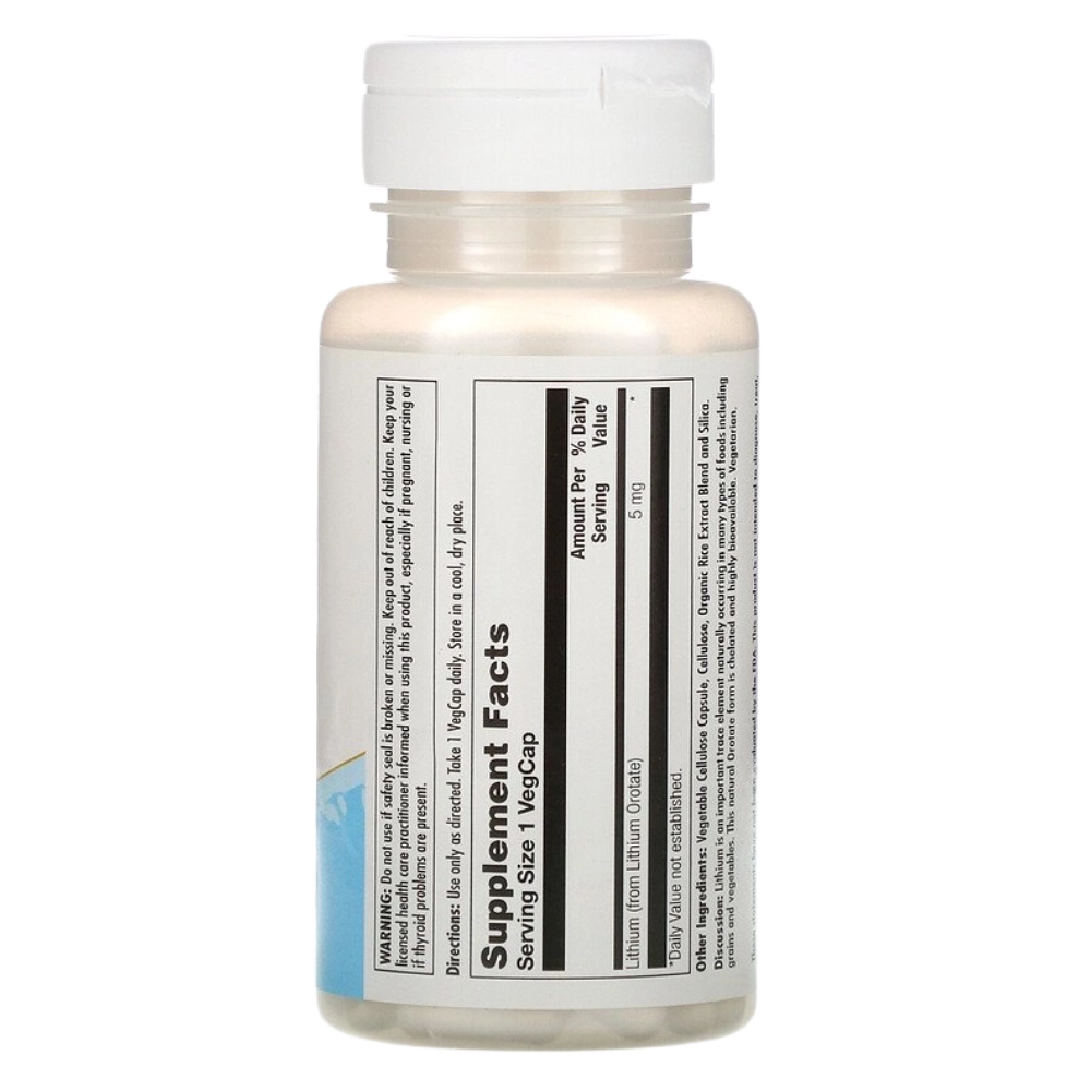 Lithium Orotate (Orotato de Lítio), 5mg, 60 Cápsulas, Kal