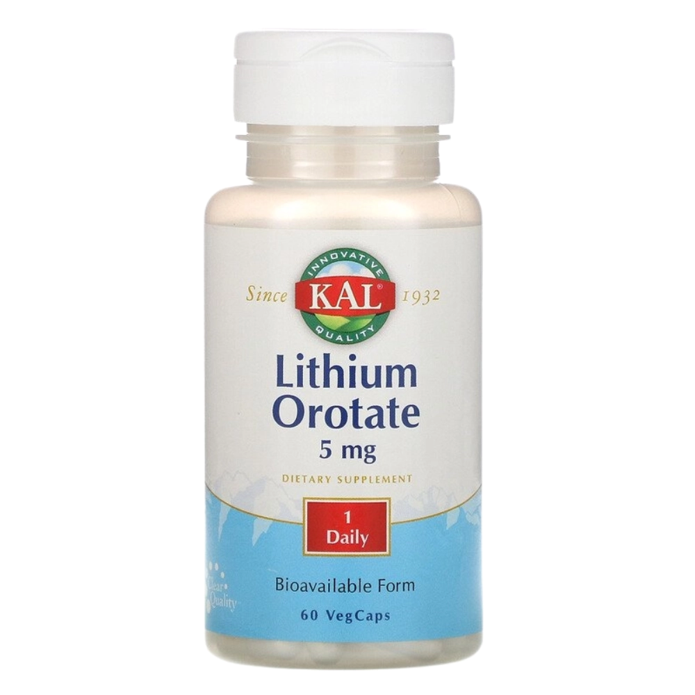 Lithium Orotate (Orotato de Lítio), 5mg, 60 Cápsulas, Kal