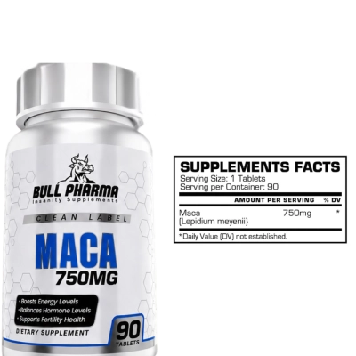 Maca 750mg, 60 comprimidos, Bull Pharma