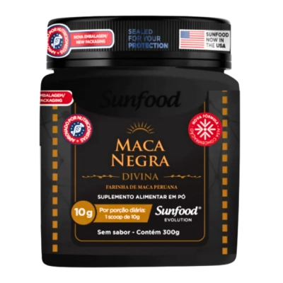 Maca Negra Divina 300g em pó - Sunfood 
