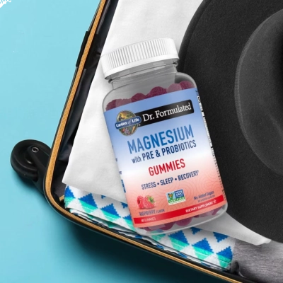 Magnésio com Pré e Probióticos, 40 Gomas, Sabor Framboesa, Garden of Life