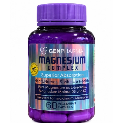 Magnésio Complexo + Vitaminas, 60 Cápsulas, Gen Pharma