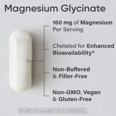 Magnésio Glycinate 160mg, 180 Cápsulas, Sports Research