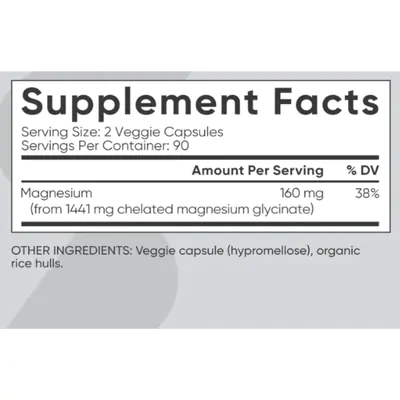 Magnésio Glycinate 160mg, 180 Cápsulas, Sports Research