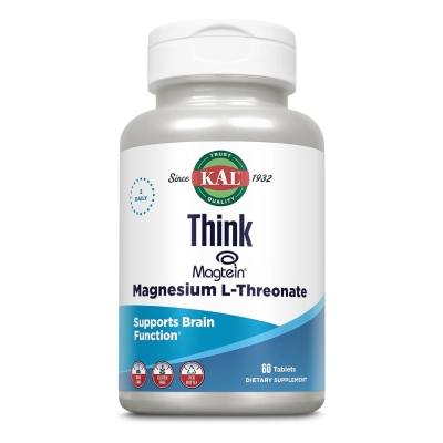 Magnésio L-Treonato com Magtein 2000mg, Suporte à Função Cognitiva, Aprendizado e Saúde Neural, 60 Tablets, KAL