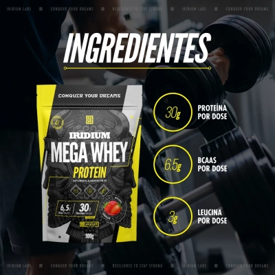 Mega Whey Protein, 900g, Sabores, Iridium Labs