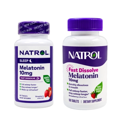 Melatonina, 10mg, Maximum Strengt Fast Dissolve, 60 comprimidos Sublingual, Natrol