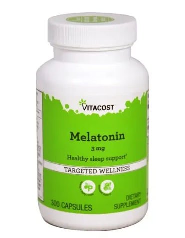 Melatonina 3mg, Plus Teanina, 180 comprimidos, Vitacost 