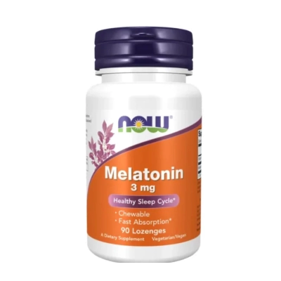 Melatonina 3mg, Relaxamento, Sono Reparador e Qualidade de Vida, Cápsulas, Now