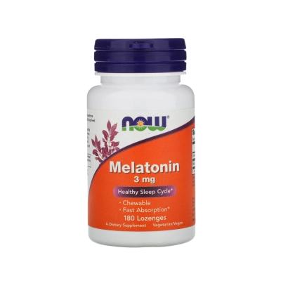 Melatonina 3mg, Relaxamento, Sono Reparador e Qualidade de Vida, Cápsulas, Now