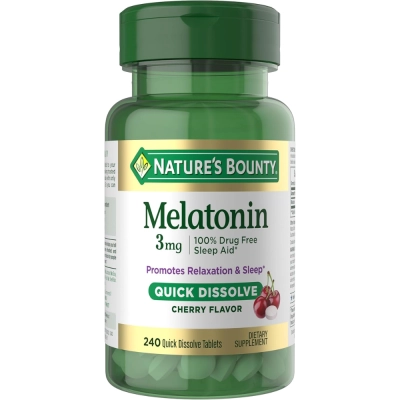 Melatonina 3mg, Sublingual, 240 Comprimidos, Nature\'s Bounty Melatonina 3mg, Sublingual, 240 Comprimidos, Nature\'s Bounty