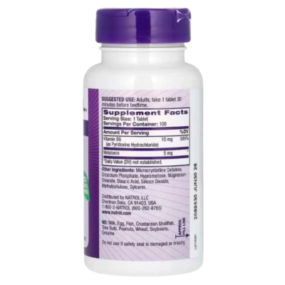 Melatonina 5mg, 100 Comprimidos, Time Release, Natrol