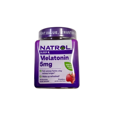 Melatonina 5mg, 60 Gomas Sabor Morango, Natrol
