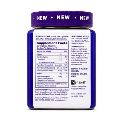 Melatonina 5mg, 60 Gomas Sabor Morango, Natrol