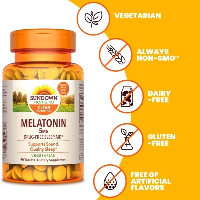 Melatonina 5mg, 90 Comprimidos, Sundown