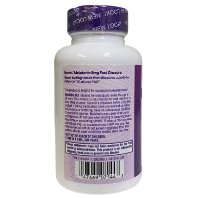 Melatonina 5mg, Fast Dissolve, 150 Comprimidos, Natrol