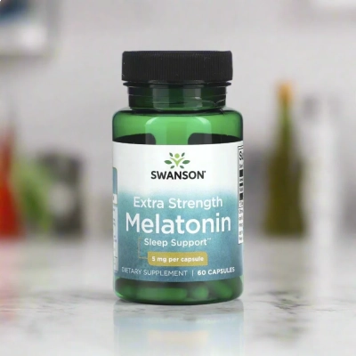 Melatonina 5mg Força Tripla (Extra strength) 60 capsulas, Swanson