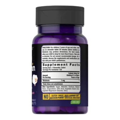 Melatonina Kids 1mg, 120 Comprimidos Mastigáveis, Carlyle