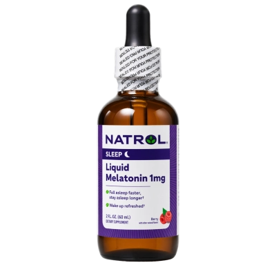 Melatonina Líquida (Sabor Framboesa), 1mg, 60ml, Natrol