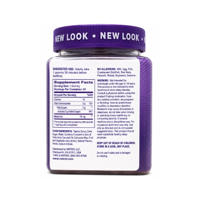 Melatonina Max 10mg, 80 Gomas Sabor Mirtilo, Natrol