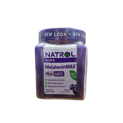 Melatonina Max 10mg, 80 Gomas Sabor Mirtilo, Natrol Melatonina Max 10mg, 80 Gomas Sabor Mirtilo, Natrol