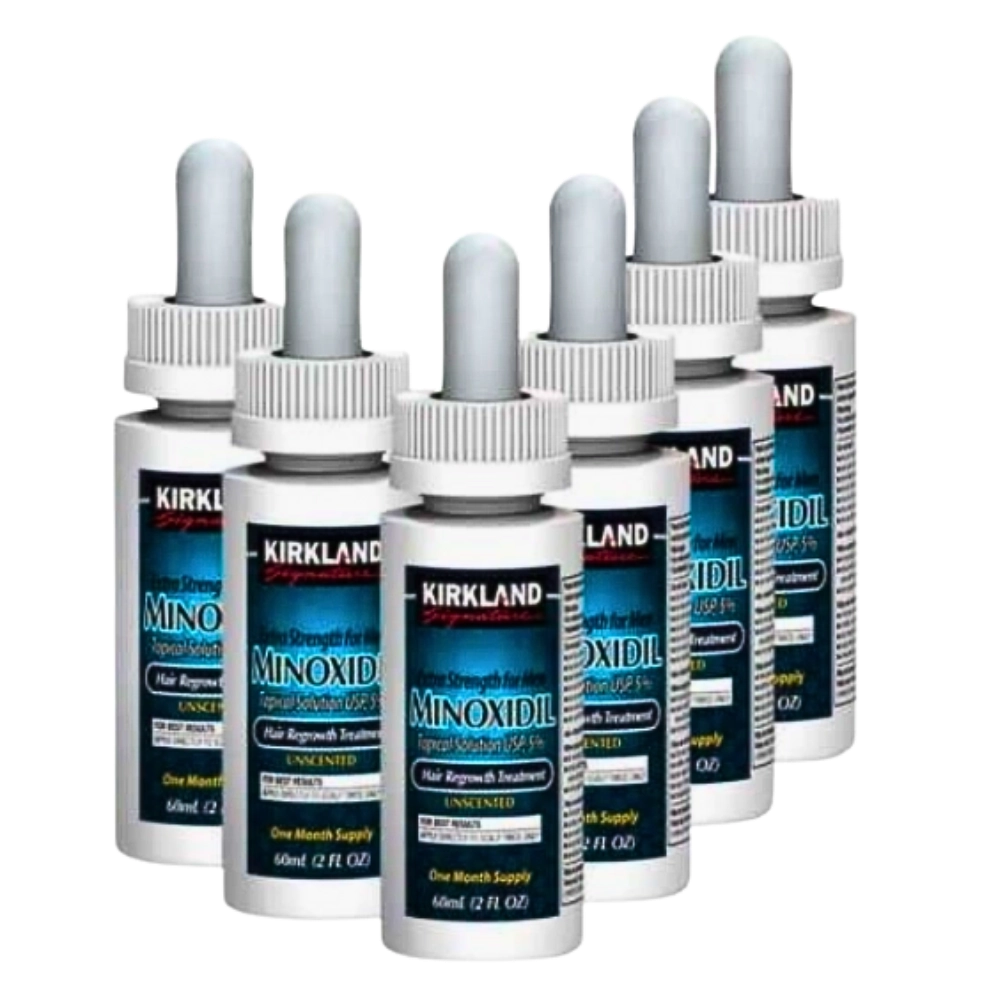 Minoxidil, Tratamento Capilar (Barba e Cabelo), Kit para 6 meses, Kirkland