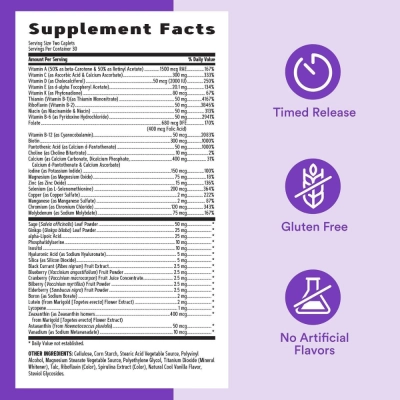 Multivitamínico Feminino, 50 Plus, 60 Capsulas, GNC