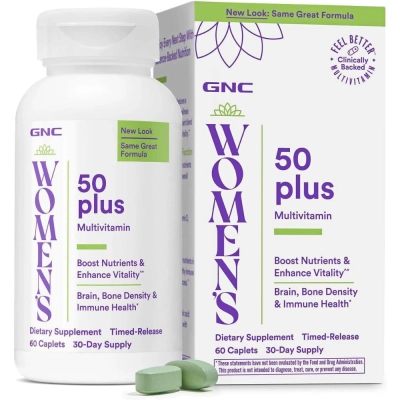 Multivitamínico Feminino, 50 Plus, 60 Capsulas, GNC