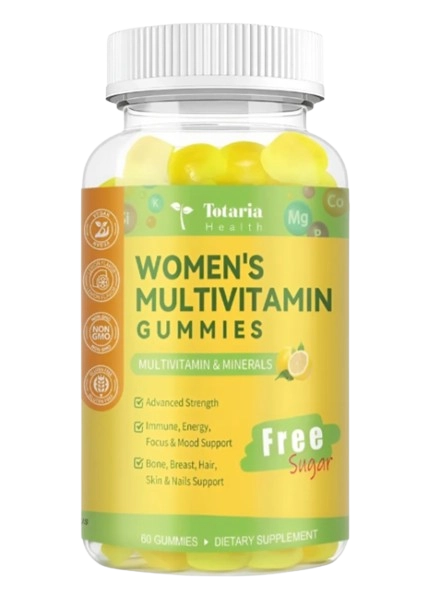 Multivitamínico Feminino, 60 Gomas Sabor Limão Sem açúcar, Totaria Health