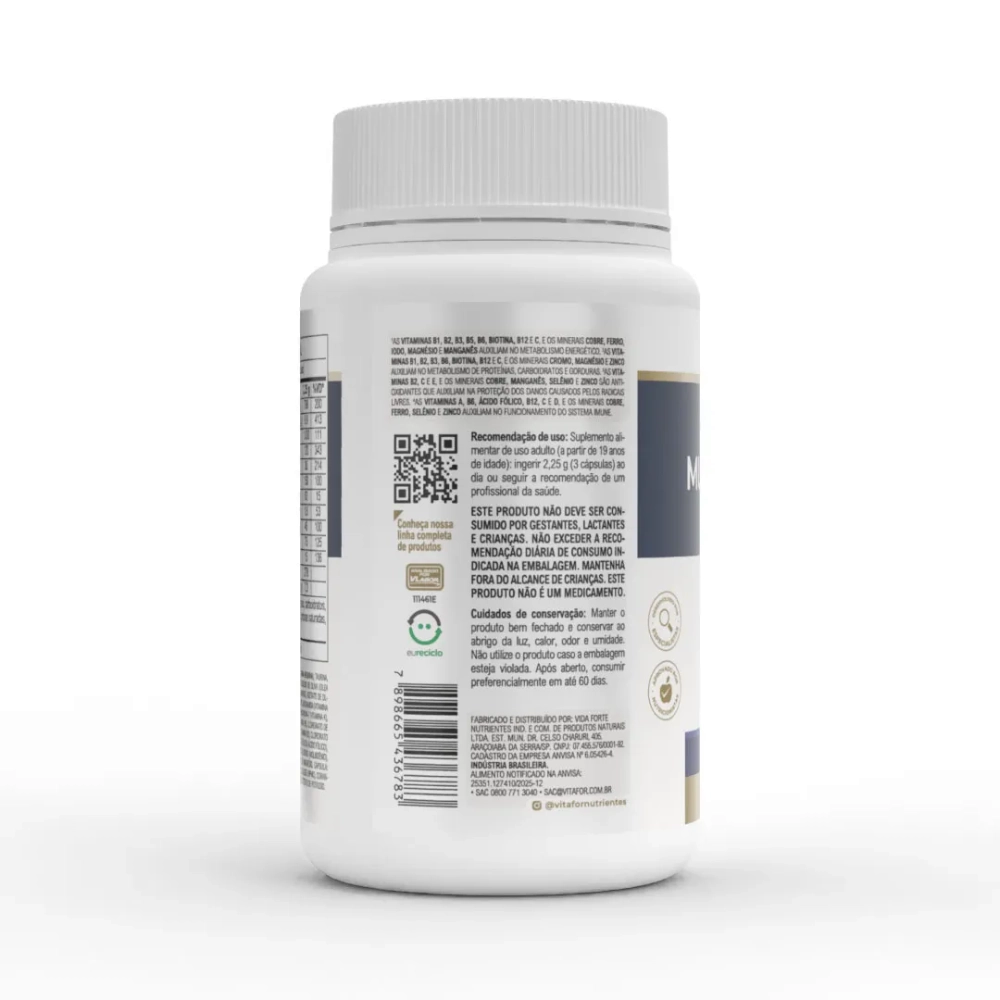 Multivitamínico GLP-1 Support - 90 Cápsulas, 500mg - Vitafor