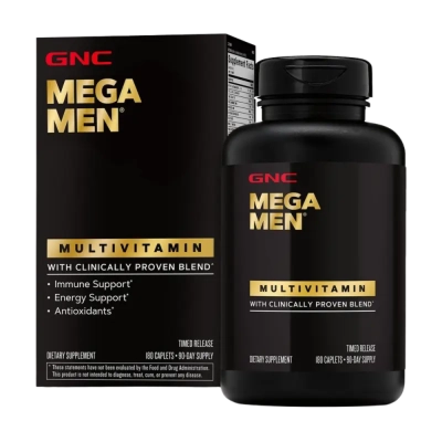 Multivitamínico Mega Men, 180 Cápsulas Time Release, GNC