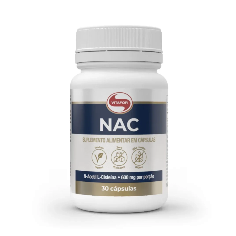 NAC 30 Cápsulas, 750mg - Vitafor