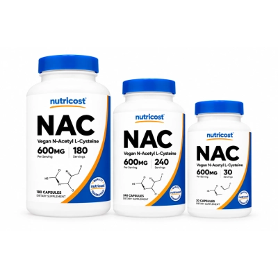 NAC 600mg, N-Acetyl L-Cysteine, Cápsulas Opções, Nutricost