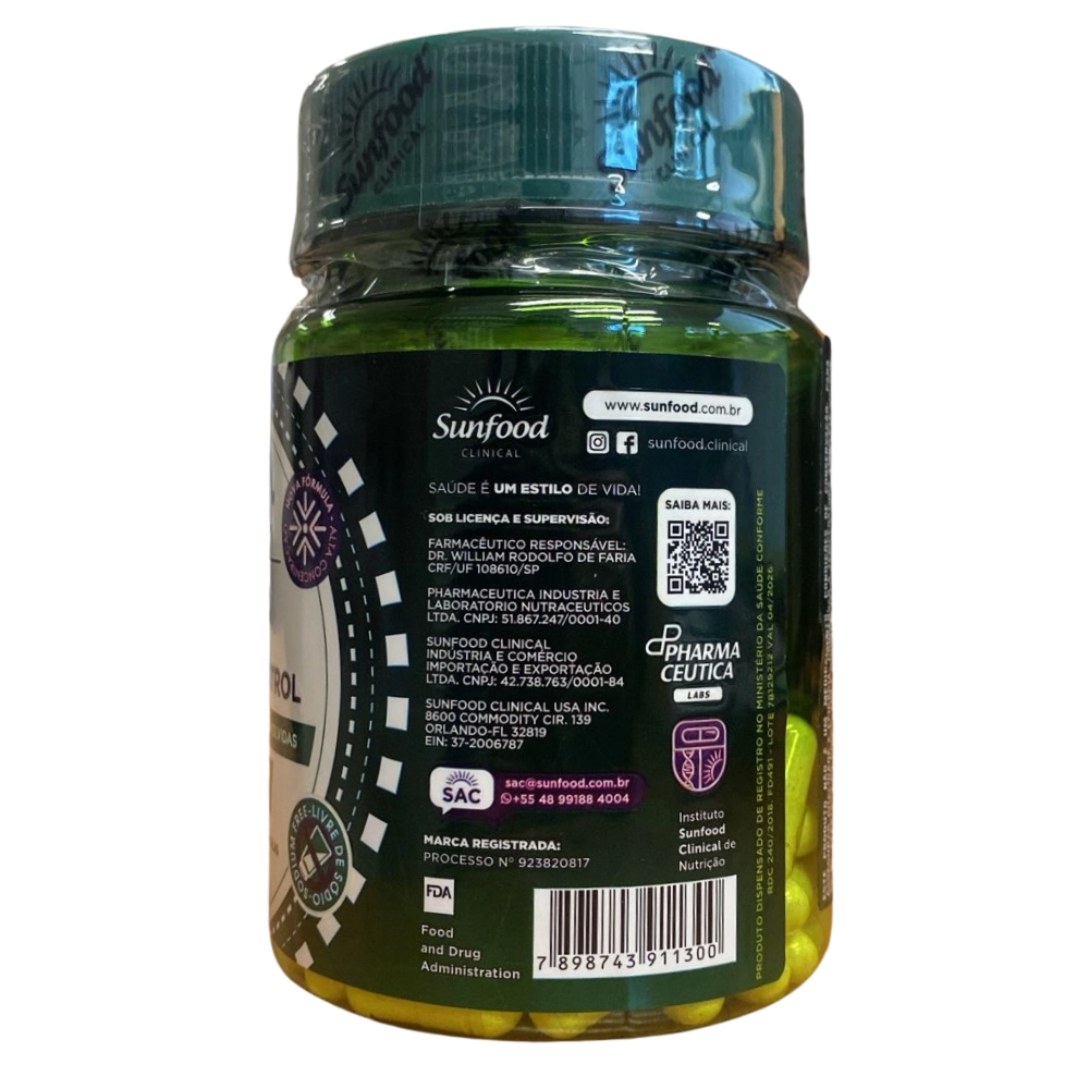 NAD+ Trans-Resveratrol 600mg, 60 Cápsulas - Sunfood
