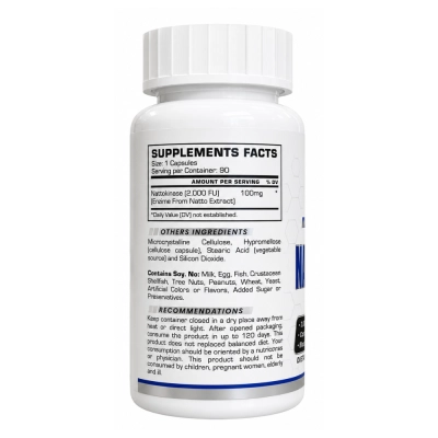 Nattokinase 90 Cápsulas, 100 Mg - Bull Pharma