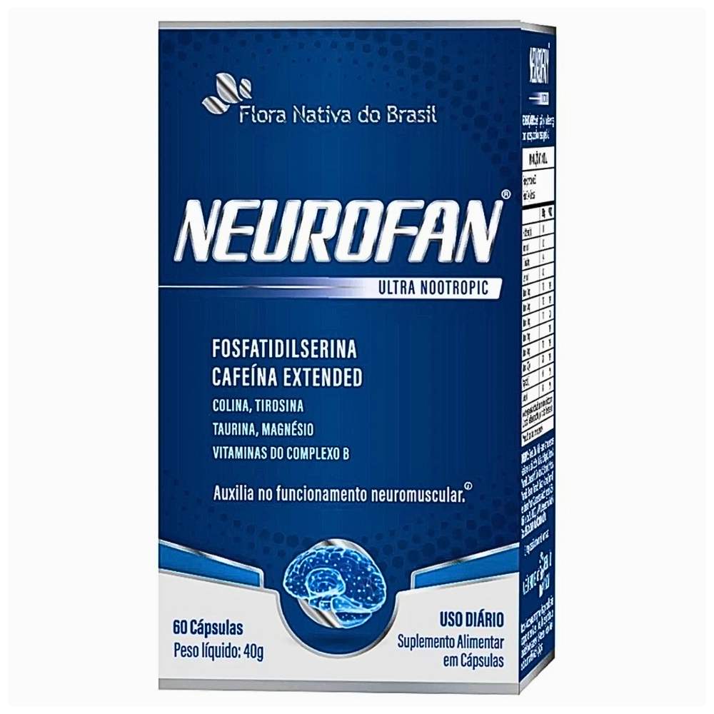 Neurofan ULTRA (Fosfatidilserina + Vitaminas) 60 cápsulas - Flora Nativa do Brasil